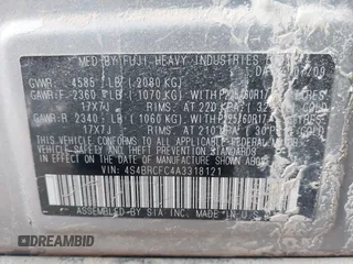 2010 Subaru Outback с VIN 4S4BRCFC4A3318121, выставлен на аукционе IAAI как лот 41934475 с пробегом 265 378 миль миль и . История ставок и продаж доступна на DreamBid. Изображение 9.