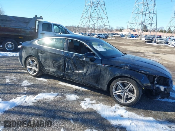 2021 Audi A5 Sportback S line Premium Plus with VIN WAUFACF5XMA040742, listed as a IAAI auction lot 41432804 with 33,358 mi miles and . Bid and sale history available at DreamBid. Image 1.