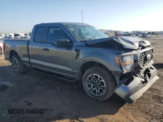2023 Ford F-150 XL with VIN 1FTEX1CP5PKD56751, listed as a Copart auction lot 50373925 with 68,246 mi miles and Salvage title. Bid and sale history available at DreamBid. Image 4.