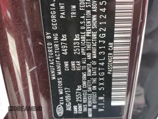 2018 Kia Optima LX with VIN 5XXGT4L31JG212456, listed as a Copart auction lot 48564755 with 175,341 mi miles and Salvage Title. Bid and sale history available at DreamBid. Image 12.
