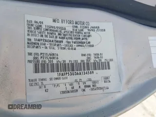 2006 Ford Taurus SE with VIN 1FAFP53U36A134589, listed as a IAAI auction lot 42666444 with 100,666 mi miles and . Bid and sale history available at DreamBid. Image 9.