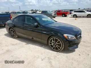 2018 Mercedes-Benz C 43 AMG with VIN 55SWF6EB2JU257667, listed as a Copart auction lot 51539385 with 48,258 mi miles and Salvage title. Bid and sale history available at DreamBid. Image 4.