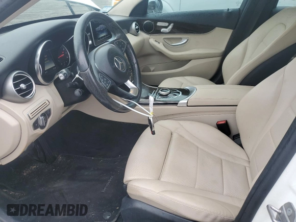 2017 Mercedes-Benz C 300 with VIN 55SWF4KB0HU188268, listed as a Copart auction lot 51310845 with 126,739 mi miles and Salvage Title. Bid and sale history available at DreamBid. Image 7.