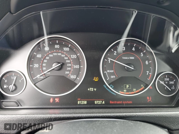 2015 BMW 4 Series 435i with VIN WBA4B1C56FD955408, listed as a Copart auction lot 57146495 with 81,258 mi miles and Salvage title. Bid and sale history available at DreamBid. Image 9.
