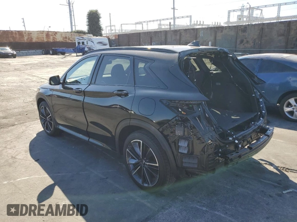 2023 Infiniti QX50 Sport with VIN 3PCAJ5FAXPF109995, listed as a Copart auction lot 78400694 with 21,197 mi miles and Salvage title. Bid and sale history available at DreamBid. Image 2.