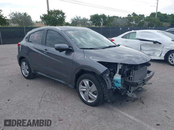 2019 Honda HR-V EX with VIN 3CZRU5H56KM728523, listed as a IAAI auction lot 41810573 with 55,095 mi miles. Bid and sale history available at carsss.com. Image 1.