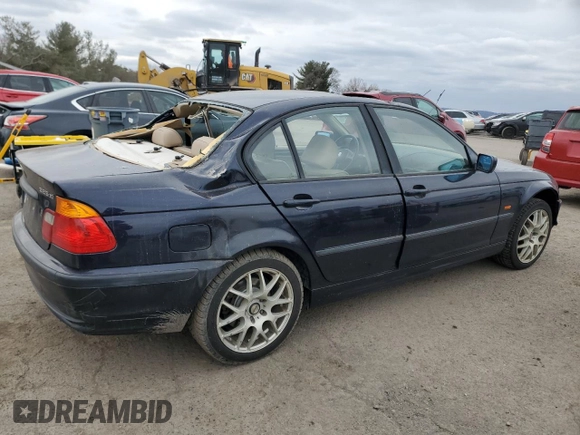 2001 BMW 3 Series 325i with VIN WBAAV33411EE25544, listed as a Copart auction lot 46291345 with 0 mi miles and Salvage Title. Bid and sale history available at carsss.com. Image 3.