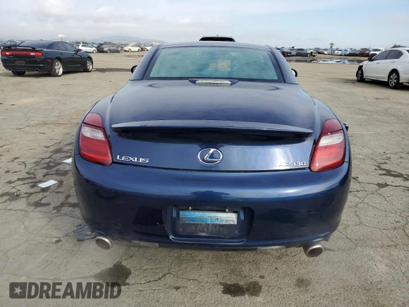 2006 Lexus SC with VIN JTHFN48Y569009647, listed as a Copart auction lot 43081855 with 71,351 mi miles and Salvage Title. Bid and sale history available at carsss.com. Image 6.