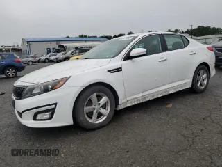 2014 Kia Optima LX z VIN 5XXGM4A72EG273565, wystawiony jako Copart lot #60077385 z przebiegiem 154 716 mil mil oraz Czysty tytuł • Clean title. Historia ofert i sprzedaży dostępna na DreamBid. Obrazek 1.