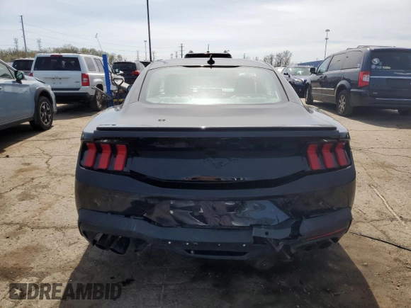 2025 Ford Mustang EcoBoost with VIN 1FA6P8TH6S5104445, listed as a Copart auction lot 55050735 with 32 mi miles and Clean Title. Bid and sale history available at carsss.com. Image 6.