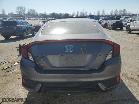 2017 Honda Civic Coupe LX-P with VIN 2HGFC4B01HH307191, listed as a Copart auction lot 48559865 with 126,227 mi miles and Salvage Title. Bid and sale history available at carsss.com. Image 6.