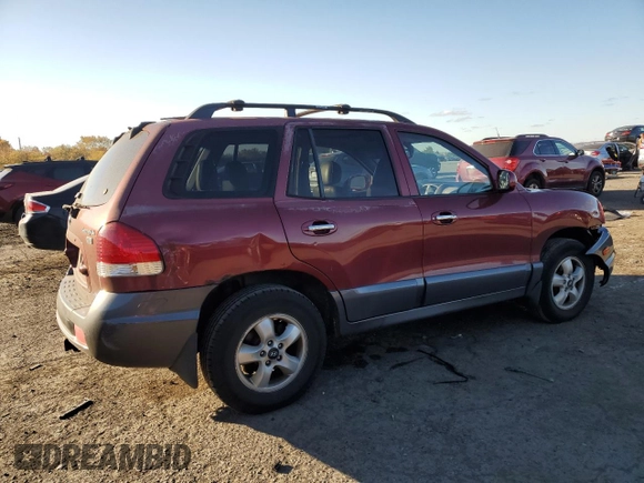 2005 Hyundai Santa Fe GLS with VIN KM8SC73E75U880755, listed as a Copart auction lot 77451484 with 185,290 mi miles and Salvage Title. Bid and sale history available at carsss.com. Image 3.