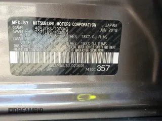 2018 Mitsubishi Outlander Sport ES 2.0 with VIN JA4AP3AU7JU023606, listed as a Copart auction lot 44180525 with 67,768 mi miles and Salvage Title. Bid and sale history available at carsss.com. Image 15.