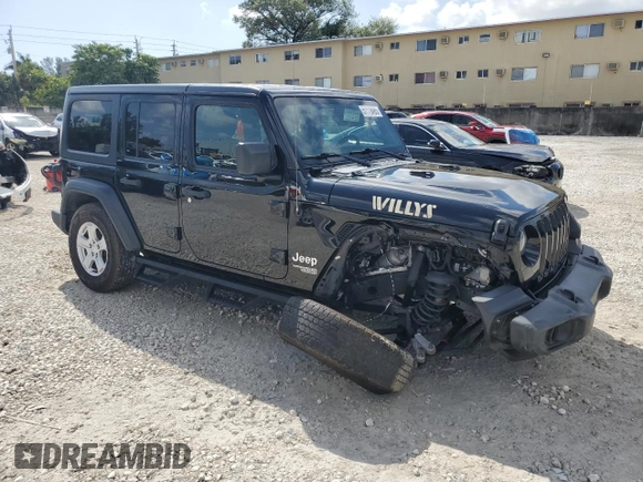 2019 Jeep Wrangler Unlimited Sport S with VIN 1C4HJXDG2KW570078, listed as a Copart auction lot 51119485 with 65,860 mi miles and Salvage title. Bid and sale history available at DreamBid. Image 4.