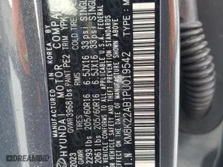 2023 Hyundai Kona SE with VIN KM8K22AB1PU019542, listed as a Copart auction lot 88978355 with 9,103 mi miles and Salvage Title. Bid and sale history available at carsss.com. Image 13.