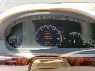 2007 Mercedes-Benz S-Class 5.5L V8 with VIN WDDNG71X87A083287, listed as a Copart auction lot 49724745 with 143,629 mi miles and Salvage Title. Bid and sale history available at carsss.com. Image 9.