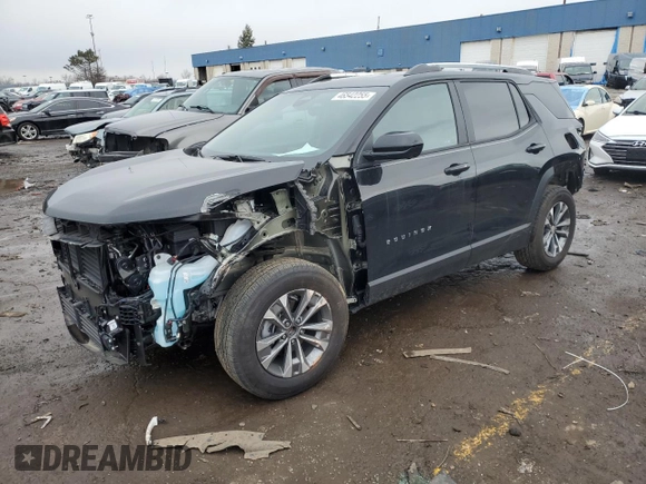 2025 Chevrolet Equinox FWD LT with VIN 3GNAXHEGXSL123094, listed as a Copart auction lot 46542255 with 250 mi miles and Clean Title. Bid and sale history available at DreamBid. Image 1.