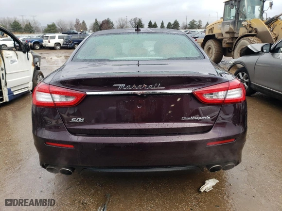 2018 Maserati Quattroporte S Q4 with VIN ZAM56YRA8J1304862, listed as a Copart auction lot 84832764 with 57,738 mi miles and Salvage Title. Bid and sale history available at carsss.com. Image 6.