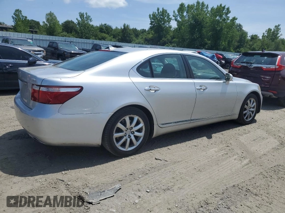 2007 Lexus LS 460 with VIN JTHBL46F675012345, listed as a Copart auction lot 59479965 with 148,538 mi miles and Clean title. Bid and sale history available at DreamBid. Image 3.