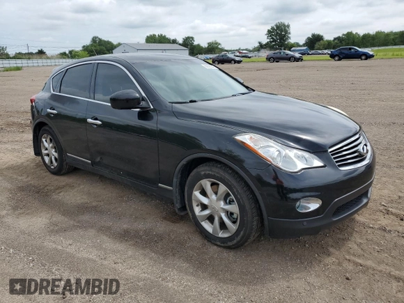 2010 Infiniti EX Journey with VIN JN1AJ0HR3AM755015, listed as a Copart auction lot 60928545 with 127,405 mi miles and Salvage title. Bid and sale history available at DreamBid. Image 4.