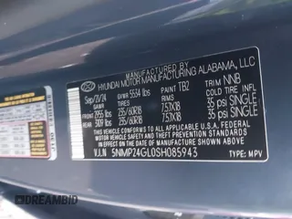2025 Hyundai Santa Fe SEL z VIN 5NMP24GL0SH085943, wystawiony jako IAAI lot #42103295 z przebiegiem 10 270 mil mil oraz . Historia ofert i sprzedaży dostępna na DreamBid. Obrazek 9.