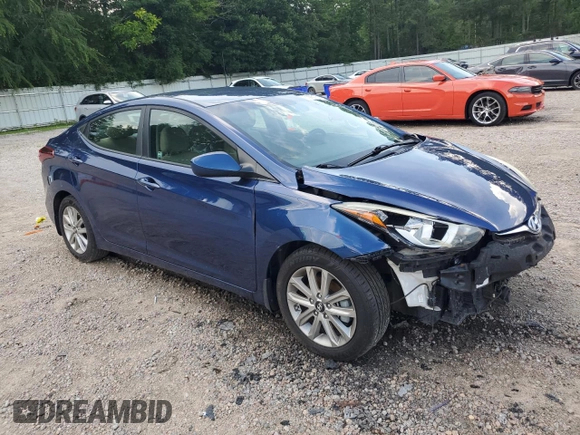 2016 Hyundai Elantra SE with VIN 5NPDH4AE0GH753374, listed as a Copart auction lot 61008175 with 128,187 mi miles and Salvage title. Bid and sale history available at DreamBid. Image 4.