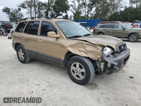 2001 Hyundai Santa Fe GLS with VIN KM8SC83D61U039954, listed as a Copart auction lot 86175224 with 378,265 mi miles and Salvage Title. Bid and sale history available at carsss.com. Image 4.