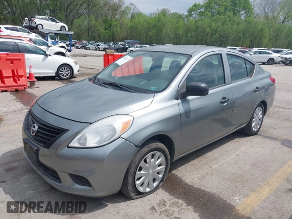 2012 Nissan Versa SV with VIN 3N1CN7APXCL825492, listed as a IAAI auction lot 42052119 with 130,300 mi miles. Bid and sale history available at carsss.com. Image 2.