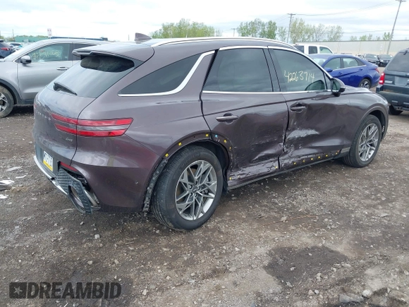 2023 Genesis GV70 2.5T with VIN KMUMADTB1PU079293, listed as a IAAI auction lot 42263714 with 20,323 mi miles and . Bid and sale history available at DreamBid. Image 4.