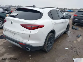 2018 Alfa Romeo Stelvio Ti Sport with VIN ZASFAKNN2J7B88396, listed as a IAAI auction lot 41446139 with 1 mi miles. Bid and sale history available at carsss.com. Image 4.