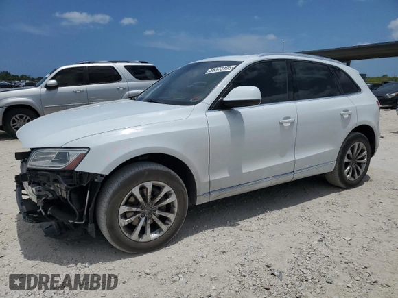 2014 Audi Q5 Premium Plus z VIN WA1LFAFP4EA059067, wystawiony jako Copart lot #58573405 z przebiegiem 49 293 mil mil oraz Szkoda całkowita • Salvage title. Historia ofert i sprzedaży dostępna na DreamBid. Obrazek 1.