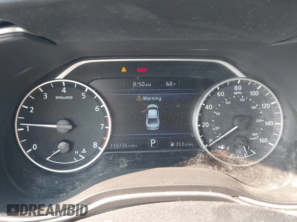 2016 Nissan Maxima SV with VIN 1N4AA6AP9GC384035, listed as a IAAI auction lot 42856838 with 116,736 mi miles and . Bid and sale history available at DreamBid. Image 7.