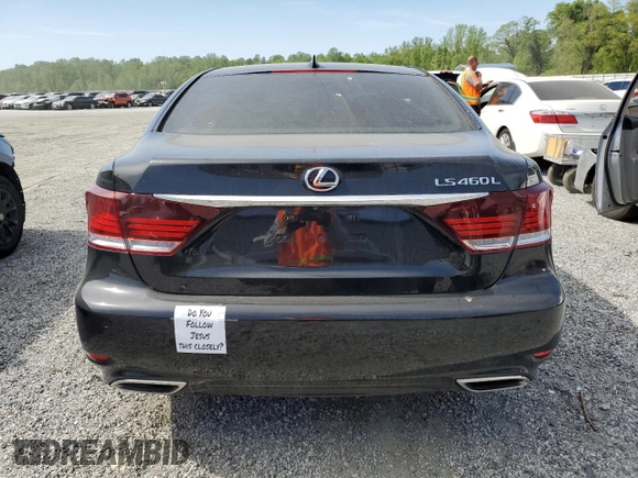 2016 Lexus LS 460 L with VIN JTHGL5EF0G5056502, listed as a Copart auction lot 53759455 with 77,031 mi miles and Salvage title. Bid and sale history available at DreamBid. Image 6.