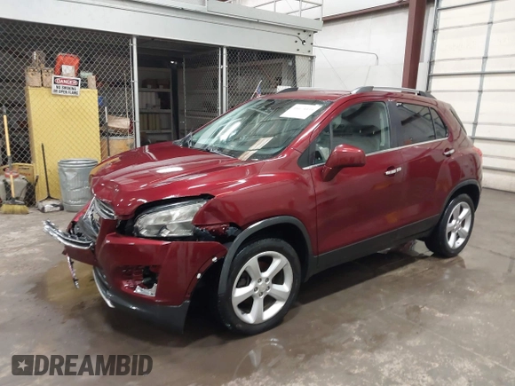 2016 Chevrolet Trax LTZ with VIN 3GNCJRSB9GL166289, listed as a IAAI auction lot 41674434 with 157,109 mi miles. Bid and sale history available at carsss.com. Image 17.