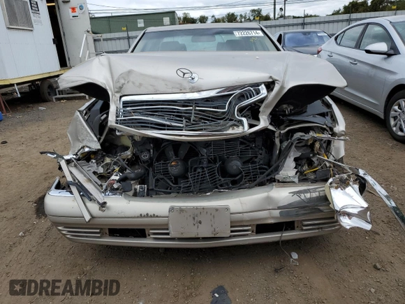 1999 Mercedes-Benz S-Class with VIN WDBGA43G3XA428658, listed as a Copart auction lot 72226714 with 131,441 mi miles and Salvage Title. Bid and sale history available at carsss.com. Image 5.