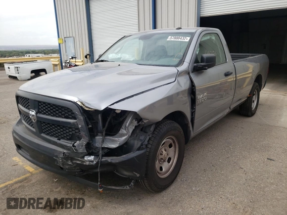 2019 Ram 1500 Classic Tradesman with VIN 3C6JR6DG1KG729585, listed as a Copart auction lot 57800432 with 49,271 mi miles and Salvage Title. Bid and sale history available at carsss.com. Image 2.