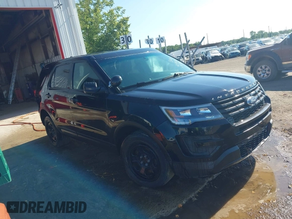 2017 Ford Police Interceptor Utility with VIN 1FM5K8AT7HGB55148, listed as a IAAI auction lot 40736361 with 100,962 mi miles and . Bid and sale history available at DreamBid. Image 1.