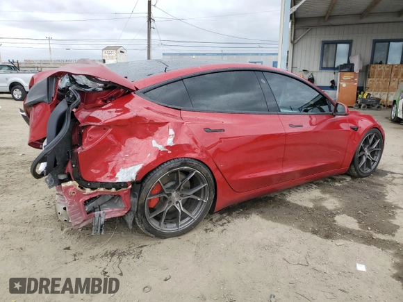 2018 Tesla Model 3 Long Range Battery z VIN 5YJ3E1EB2JF075221, wystawiony jako Copart lot #53571425 z przebiegiem 45 927 mil mil oraz Szkoda całkowita • Salvage title. Historia ofert i sprzedaży dostępna na DreamBid. Obrazek 3.