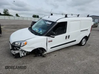 2021 Ram ProMaster City Cargo Tradesman with VIN ZFBHRFAB5M6T49995, listed as a Copart auction lot 58478405 with 86,748 mi miles and Salvage title. Bid and sale history available at DreamBid. Image 1.