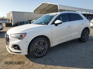 2021 Audi Q3 Premium with VIN WA1AUCF34M1088220, listed as a Copart auction lot 42438485 with 54,793 mi miles and Salvage Title. Bid and sale history available at carsss.com. Image 1.