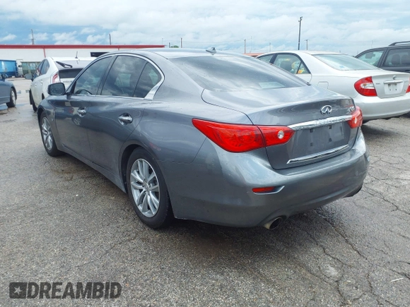 2014 Infiniti Q50 Premium with VIN JN1BV7AP6EM685056, listed as a IAAI auction lot 42188435 with 203,880 mi miles and . Bid and sale history available at carsss.com. Image 3.
