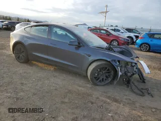 2024 Tesla Model 3 Long Range with VIN 5YJ3E1EB5RF753911, listed as a Copart auction lot 45477385 with 12,164 mi miles and Salvage Title. Bid and sale history available at DreamBid. Image 4.