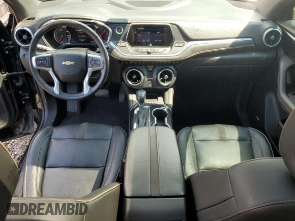2020 Chevrolet Blazer Premier with VIN 3GNKBLRS1LS667740, listed as a Copart auction lot 63771195 with 57,679 mi miles and Salvage title. Bid and sale history available at DreamBid. Image 8.