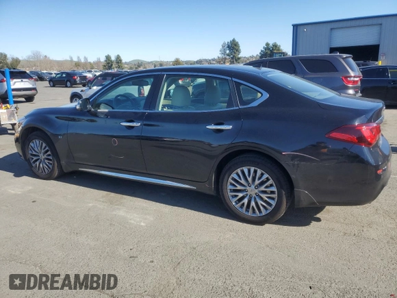 2015 Infiniti Q70 z VIN JN1BY1PR9FM830573, wystawiony jako Copart lot #48071215 z przebiegiem 57 378 mil mil oraz Szkoda całkowita • Salvage title. Historia ofert i sprzedaży dostępna na DreamBid. Obrazek 2.