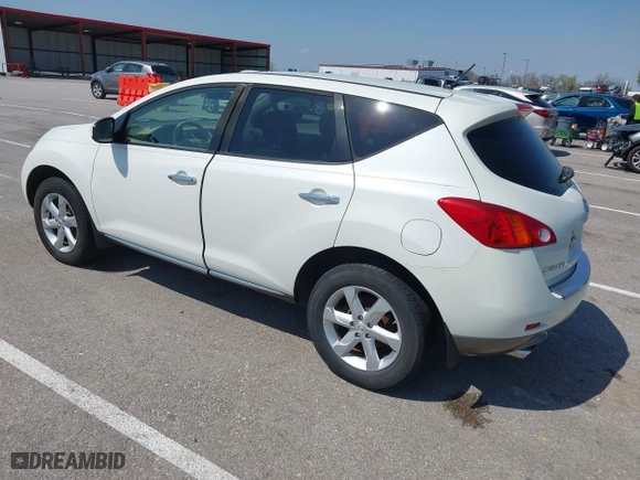 2009 Nissan Murano SL with VIN JN8AZ18WX9W123778, listed as a IAAI auction lot 41988362 with 153,753 mi miles. Bid and sale history available at carsss.com. Image 3.