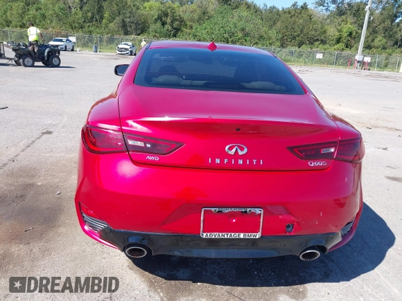 2018 Infiniti Q60 RED SPORT 400 with VIN JN1FV7EL4JM630513, listed as a IAAI auction lot 40411948 with 59,373 mi miles. Bid and sale history available at carsss.com. Image 15.