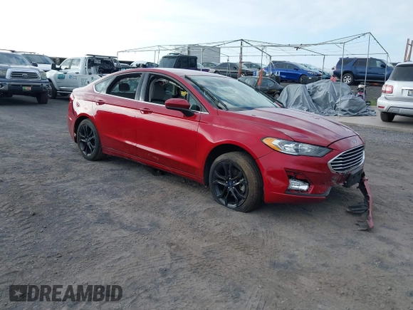 2019 Ford Fusion SE with VIN 3FA6P0HD2KR178210, listed as a IAAI auction lot 41665064 with 1 mi miles. Bid and sale history available at carsss.com. Image 1.
