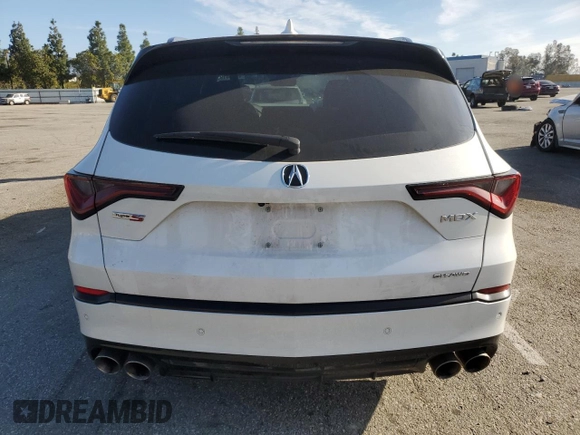 2024 Acura MDX Type S w/Advance Package with VIN 5J8YD8H81RL001171, listed as a Copart auction lot 46134195 with 23,669 mi miles and Salvage Title. Bid and sale history available at carsss.com. Image 6.
