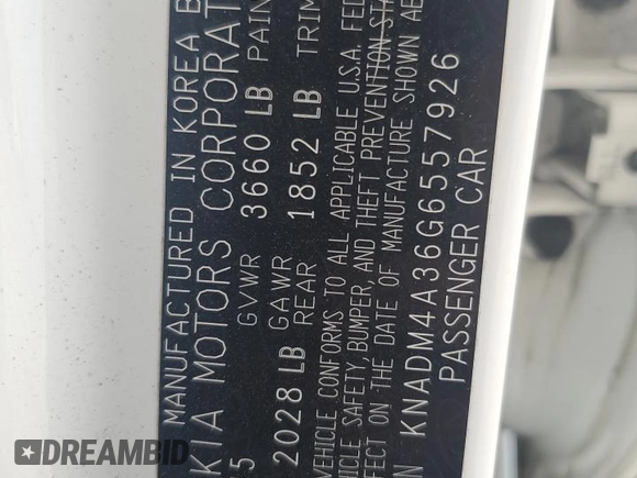 2016 Kia Rio LX with VIN KNADM4A36G6557926, listed as a Copart auction lot 69578864 with 137,404 mi miles and Salvage Title. Bid and sale history available at DreamBid. Image 15.