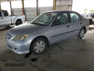 2005 Honda Civic VP with VIN 1HGES16385L025548, listed as a Copart auction lot 51765995 with 232,345 mi miles and Salvage Title. Bid and sale history available at DreamBid. Image 1.
